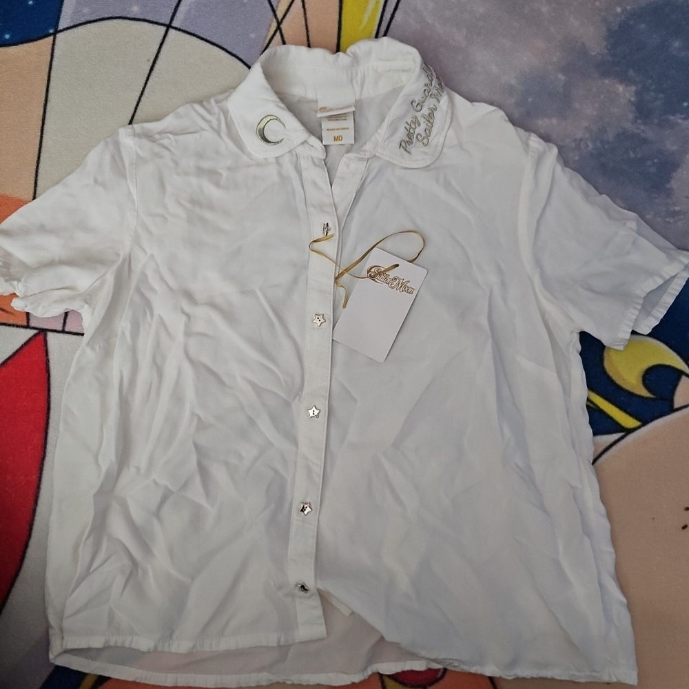 Sailor Moon Short Sleeve Button-Up Shirt